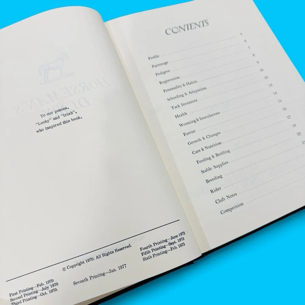 Horseman’s Diary Vintage Equestrian Record Book Show Log Journal 1979